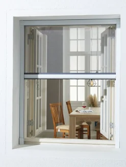 NYORDMosquitera enrollable NYORD 130x160 para ventana blanco