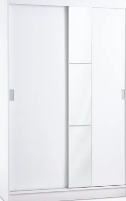 ODDERArmario ODDER 120x201 2 puertas correderas con espejo blanco