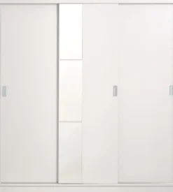 ODDERArmario ODDER 179x201 3 puertas correderas con espejo blanco