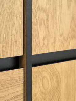 ODENSEArmario ODENSE 120x210 3 puertas 3 cajones color roble cálid