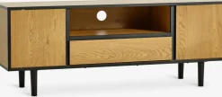 ODENSEMueble TV ODENSE 2 puertas 1 cajón color roble cálido/negro
