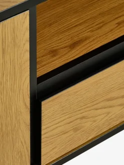 ODENSEMueble TV ODENSE 2 puertas 1 cajón color roble cálido/negro