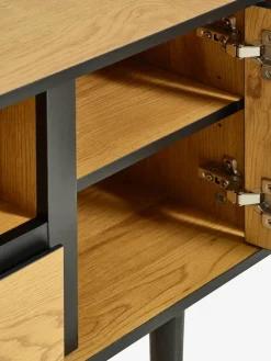 ODENSEMueble TV ODENSE 2 puertas 1 cajón color roble cálido/negro