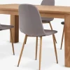 OLDE + JONSTRUPMesa OLDE L200 roble natural + 4 sillas JONSTRUP gris