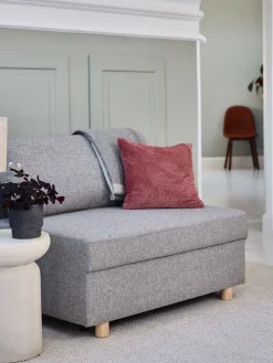OLSTRUPSofá cama OLSTRUP 1,5 plazas tela gris