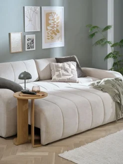 RAASTEDMesa auxiliar RAASTED Ø40 1 estante color roble cálido