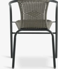 RADSTRUP + GRENAAMesa RADSTRUP Ø60 negro + 2 sillas GRENAA gris