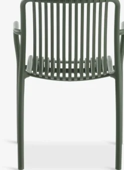 RADSTRUP + NABBENMesa RADSTRUP Ø60 negro + 2 sillas NABBEN verde oliva