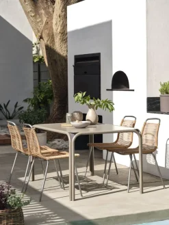 RAUMAMesa de jardín RAUMA A90xL140 arena oscuro