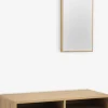 RAVSTEDMueble recibidor RAVSTED espejo 2 cajones color roble cálido