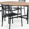 RENA + HEMSEDALMesa RENA L54/175 madera dura + 4 sillas HEMSEDAL negro