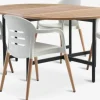 RENA + NYLENDIAMesa RENA L54/175 madera dura + 4 sillas NYLENDIA beis