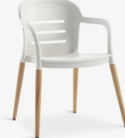 RENA + NYLENDIAMesa RENA L54/175 madera dura + 4 sillas NYLENDIA beis