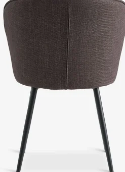 RISSKOVSilla de comedor RISSKOV tela marrón oscuro/negro