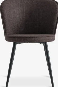 RISSKOVSilla de comedor RISSKOV tela marrón oscuro/negro