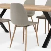 ROSLEV + BISTRUPMesa ROSLEV L200 roble natural + 4 sillas BISTRUP arena