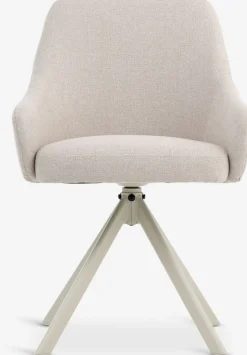 ROSTRUPSilla de comedor ROSTRUP giratoria tela beis