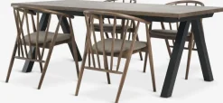 SANDBY + LYKSBORGMesa SANDBY L210 roble oscuro + 4 LYKSBORG roble oscuro