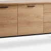 SANDBYAparador SANDBY 2 puertas + 3 cajones roble natural/negro