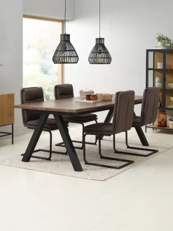 SANDBYMesa de comedor SANDBY 100x210 roble oscuro