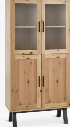 SANDBYVitrina SANDBY 2 puertas roble natural/negro