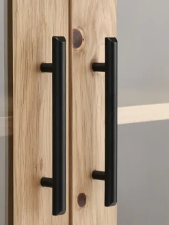 SANDBYVitrina SANDBY 2 puertas roble natural/negro