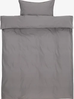SANNEGOLDJuego funda nórdica algodón lavado SANNE 155x220 gris