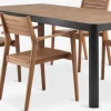 SIRDAL + HAMRAMesa SIRDAL L211 + 4 sillas HAMRA madera dura