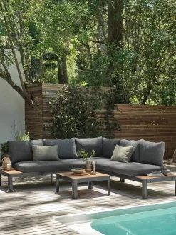 SIRDALConjunto muebles jardín SIRDAL 5 plazas gris oscuro