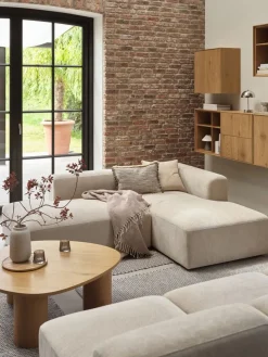 SKEJBYMódulo de sofá SKEJBY chaise longue derecha tela beis
