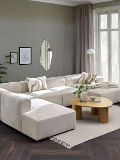 SKEJBYSofá modular SKEJBY 5 plazas chaise longue/abierto beis