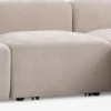 SKEJBYSofá modular SKEJBY 3 plazas con puf tela beis