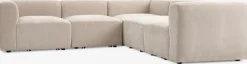 SKEJBYSofá modular SKEJBY 5 plazas rinconero tela beis