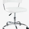SNEDSTEDSilla de oficina SNEDSTED polipiel blanco/cromo