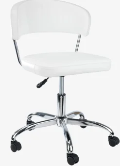 SNEDSTEDSilla de oficina SNEDSTED polipiel blanco/cromo
