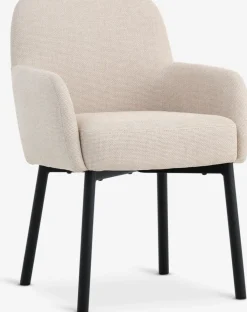 SOTTRUPSilla de comedor SOTTRUP tela beis/negro