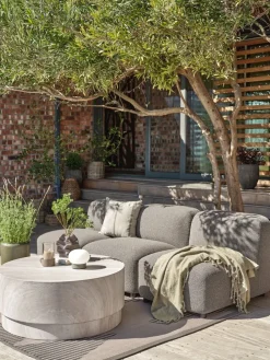 STORLIEN + TANEConjunto jardín STORLIEN travertino + TANE 3 plazas arena