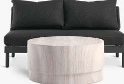 STORLIEN + VOSSConjunto jardín STORLIEN travertino + VOSS 2 plazas negro