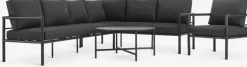 TAERNABYConjunto muebles jardín TAERNABY 7 plazas negro