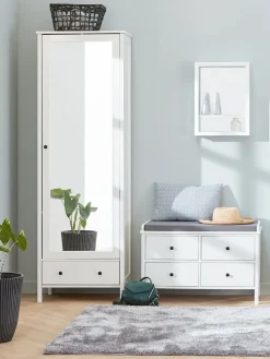 TERPETMueble recibidor TERPET con espejo blanco