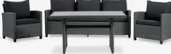 THISEConjunto muebles jardín THISE 5 plazas gris