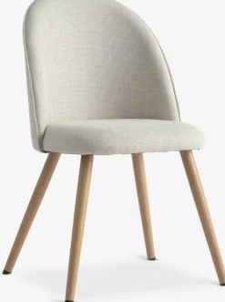 THORUPSilla de comedor THORUP tela beis/color roble natural