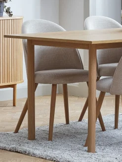 THORUPSilla de comedor THORUP tela beis/color roble natural