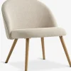 THORUPSillón THORUP tela beis/color roble
