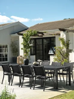 TYDALMesa de jardín TYDAL A95xL208/272 negro