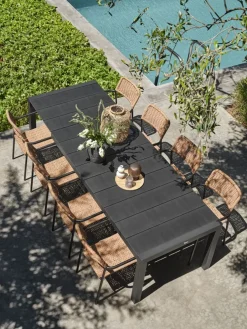 TYDALMesa de jardín TYDAL A95xL208/272 negro