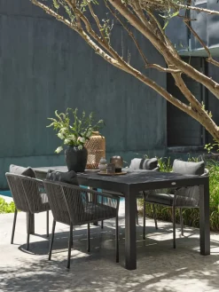 TYDALMesa de jardín TYDAL A95xL208/272 negro