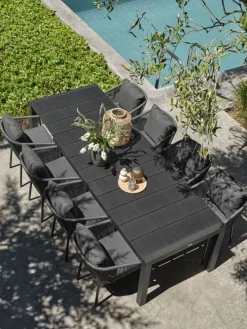 TYDALMesa de jardín TYDAL A95xL208/272 negro