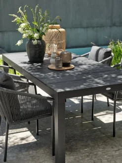 TYDALMesa de jardín TYDAL A95xL208/272 negro