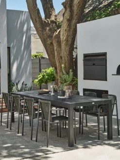 TYDALMesa de jardín TYDAL A95xL208/272 negro